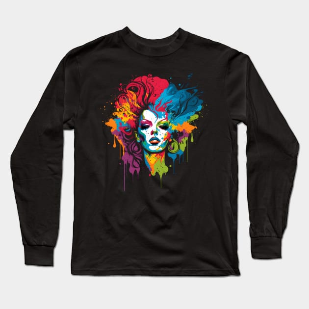 Drag Queen LGBTQ Pride Rainbow Support Drag Queens Long Sleeve T-Shirt by Daytone